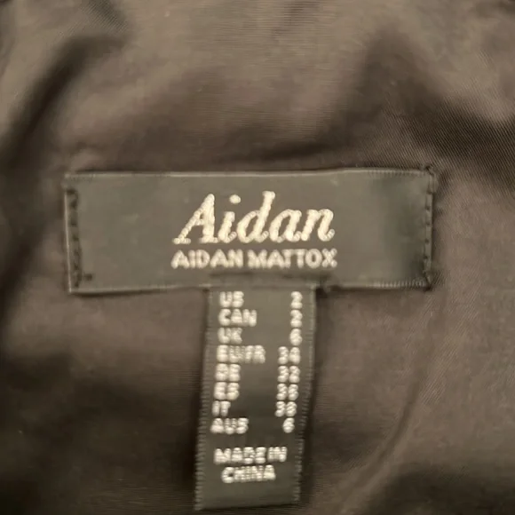 NWT Aidan Mattox Metallic Maxi Gown